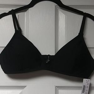 J. Crew basic black swim top NWT Size M